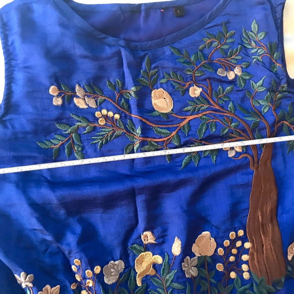Raw silk Indo Western gown prom dress - Picture 5 of 6